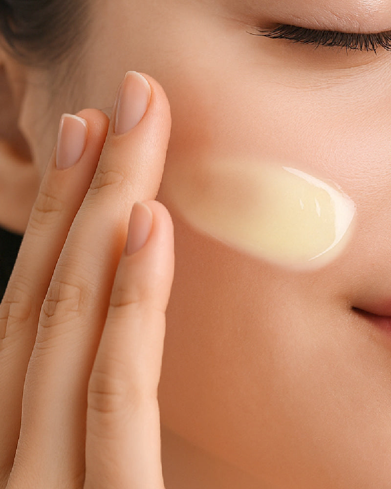 Orgahue Mela Barrier Cream Application on Skin