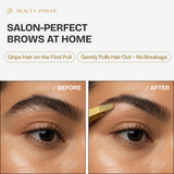 Beauty Power Ultra Precision Slant & Point Eyebrow Tweezers Set with Case - Gold