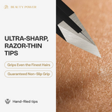 Professional Ultra Precision Slant Eyebrow Tweezers Black