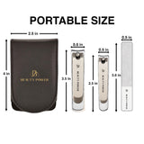 Nail Clippers Set 3 in 1 in Black PU Leather Travel Case