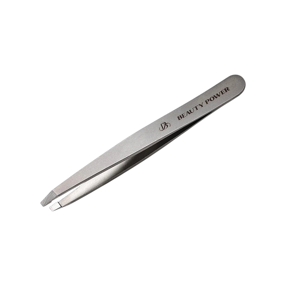 Professional Ultra Precision Slant Eyebrow Tweezers Gray