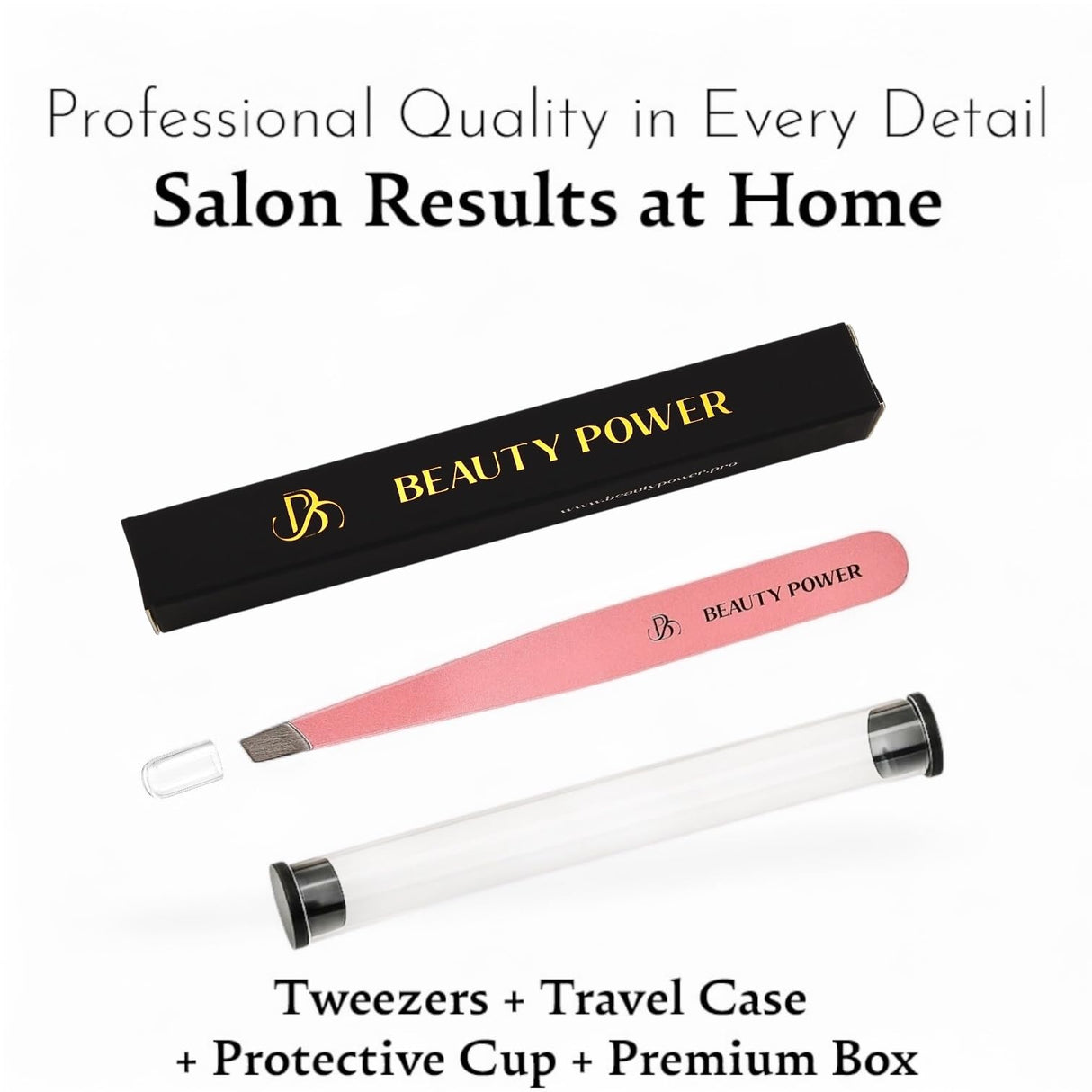 Professional Ultra Precision Slant Eyebrow Tweezers Pink