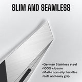 Professional Ultra Precision Tweezers Set – Slant & Point Eyebrow Tweezers with Black Travel Case
