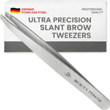 Beauty Power Ultra Precision Slant Eyebrow Tweezers - Stainless Steel - Gray