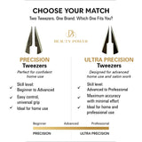 Professional Precision Slant Eyebrow Tweezers - Rose Gold