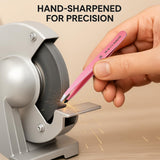 Professional Ultra Precision Slant Eyebrow Tweezers Pink