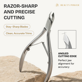 Manicure Set 7 in 1 with Gray Leather Case