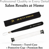 Professional Ultra Precision Slant Eyebrow Tweezers - Set of 3