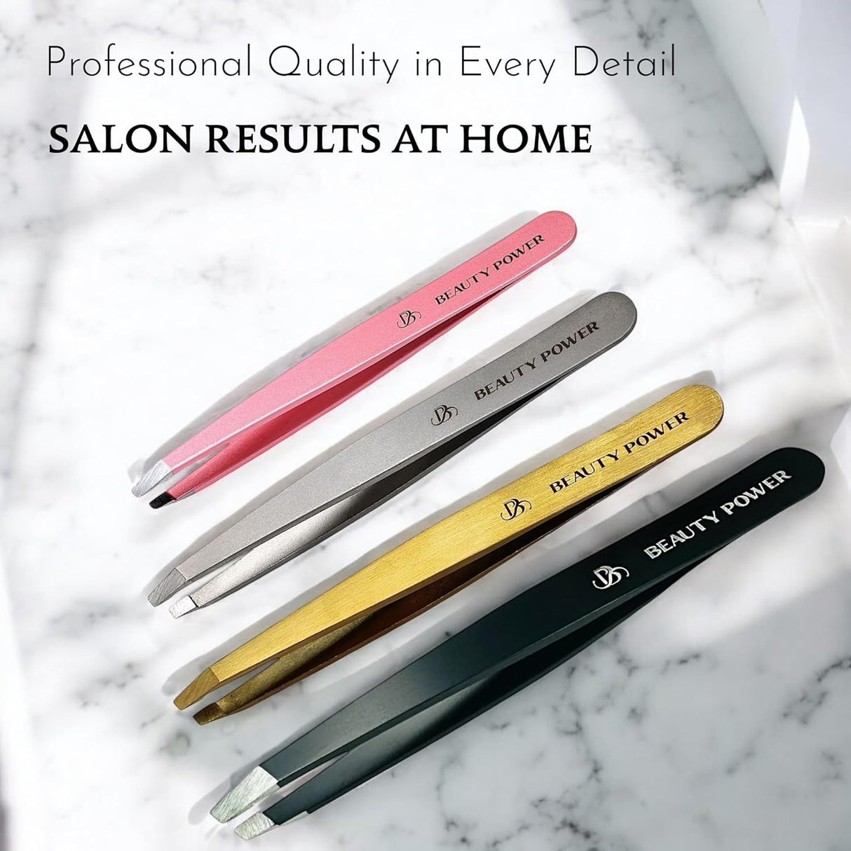 Professional Ultra Precision Slant Eyebrow Tweezers Gray