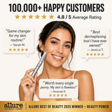 Beauty Power Eyebrow Razor with 6 Blades and Travel Case - Silver