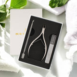 Professional Nail Care Set - Cuticle Nipper & Cuticle Pusher & Nono Nail File
