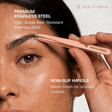 [AMAZON SALE - LAST CHANCE - WHILE SUPPLIES LAST] Precision Slant Eyebrow Tweezers - Rose Gold
