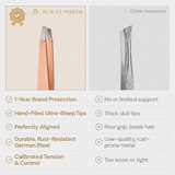 [AMAZON SALE - LAST CHANCE - WHILE SUPPLIES LAST] Precision Slant Eyebrow Tweezers - Rose Gold