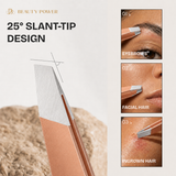 [AMAZON SALE - LAST CHANCE - WHILE SUPPLIES LAST] Precision Slant Eyebrow Tweezers - Rose Gold