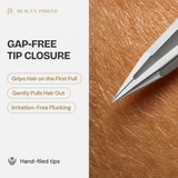 Beauty Power Ultra Precision Point Eyebrow Tweezers - Stainless Steel - Gray