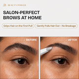 Beauty Power Precision Slant Eyebrow Tweezers - Stainless Steel - White