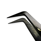 Fiber Tip Eyelash Extensions Tweezers Set of 2 - Mercury + Earth