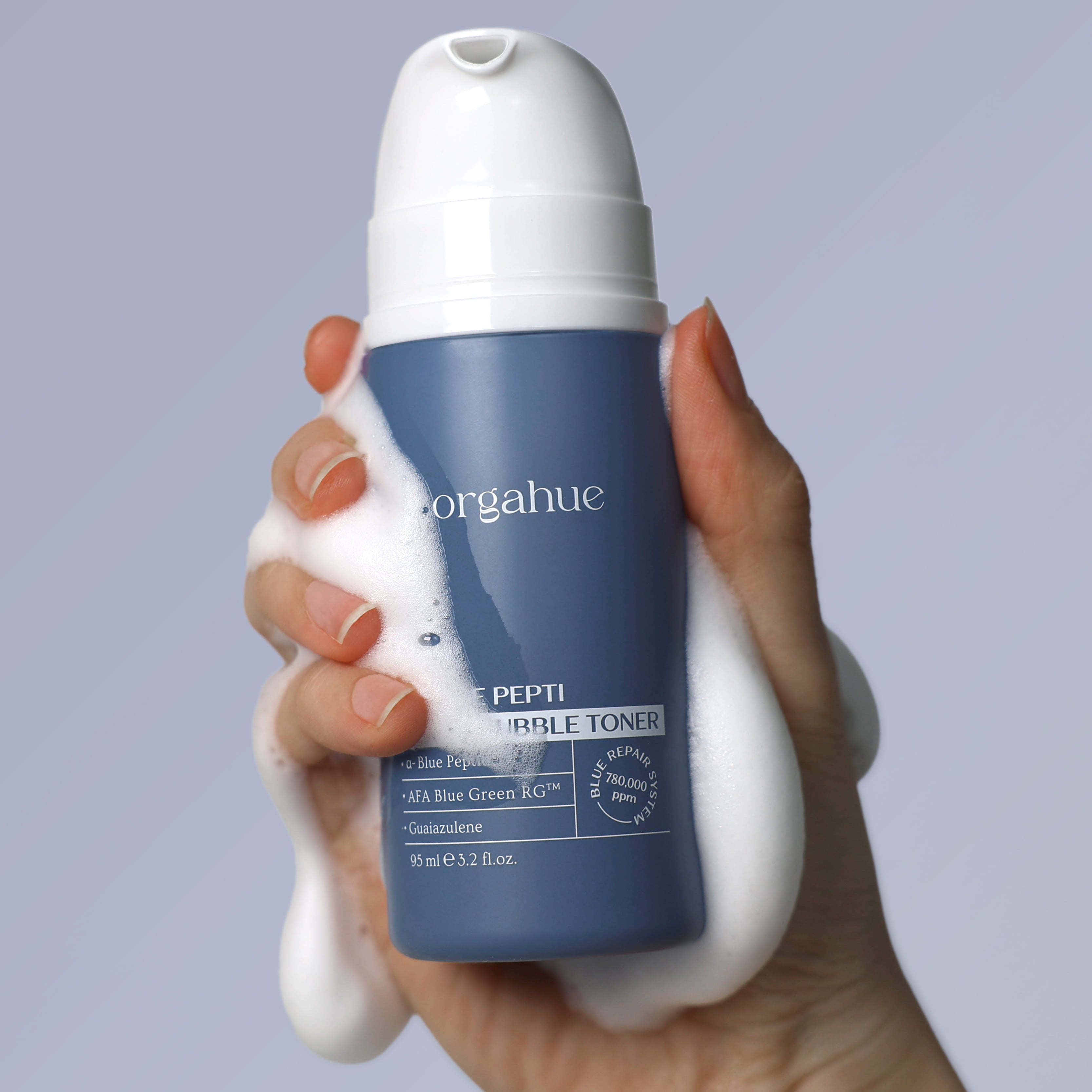 Orgahue RG Blue Pepti Repair Bubble Toner Texture