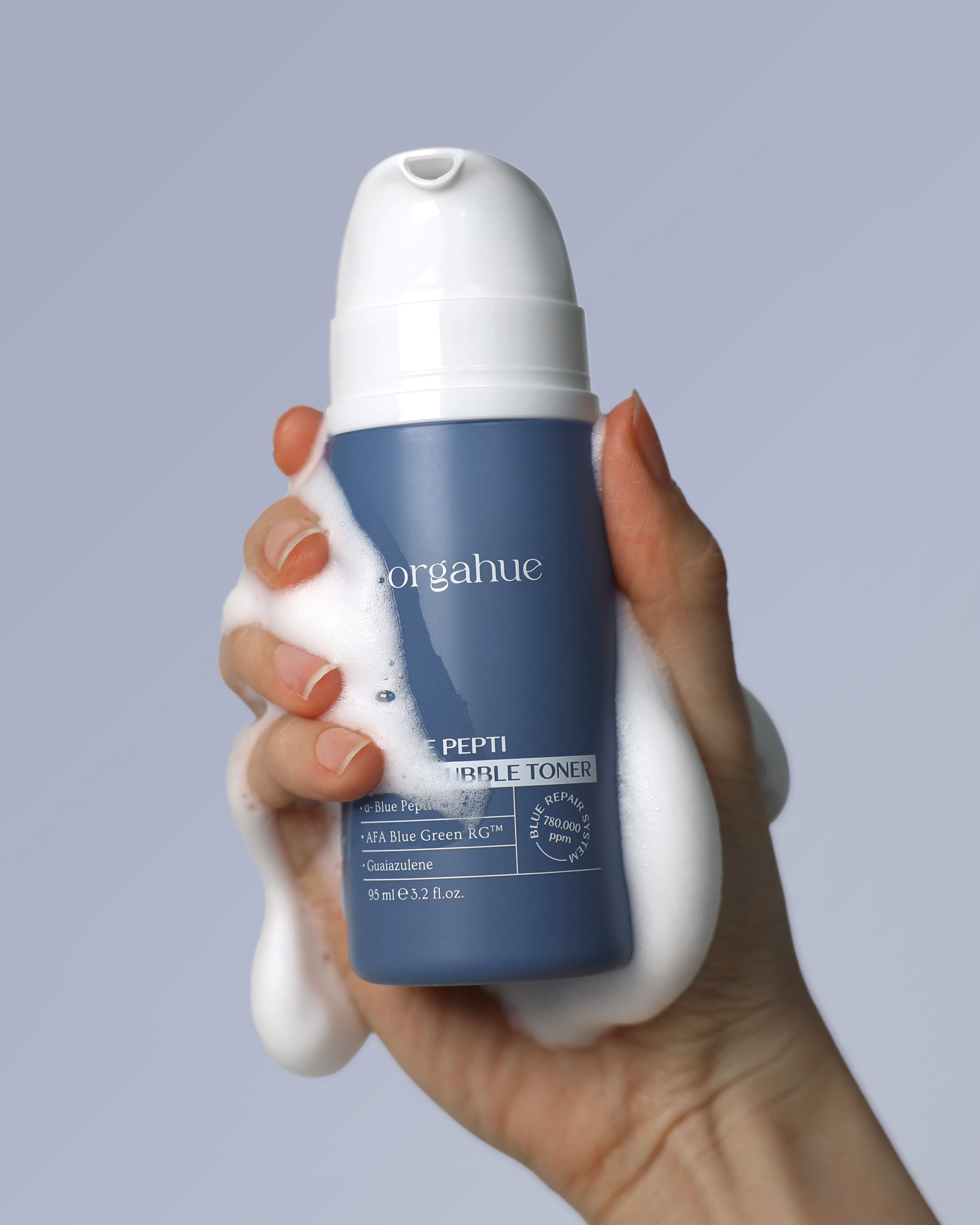 Orgahue RG Blue Pepti Repair Bubble Toner Texture