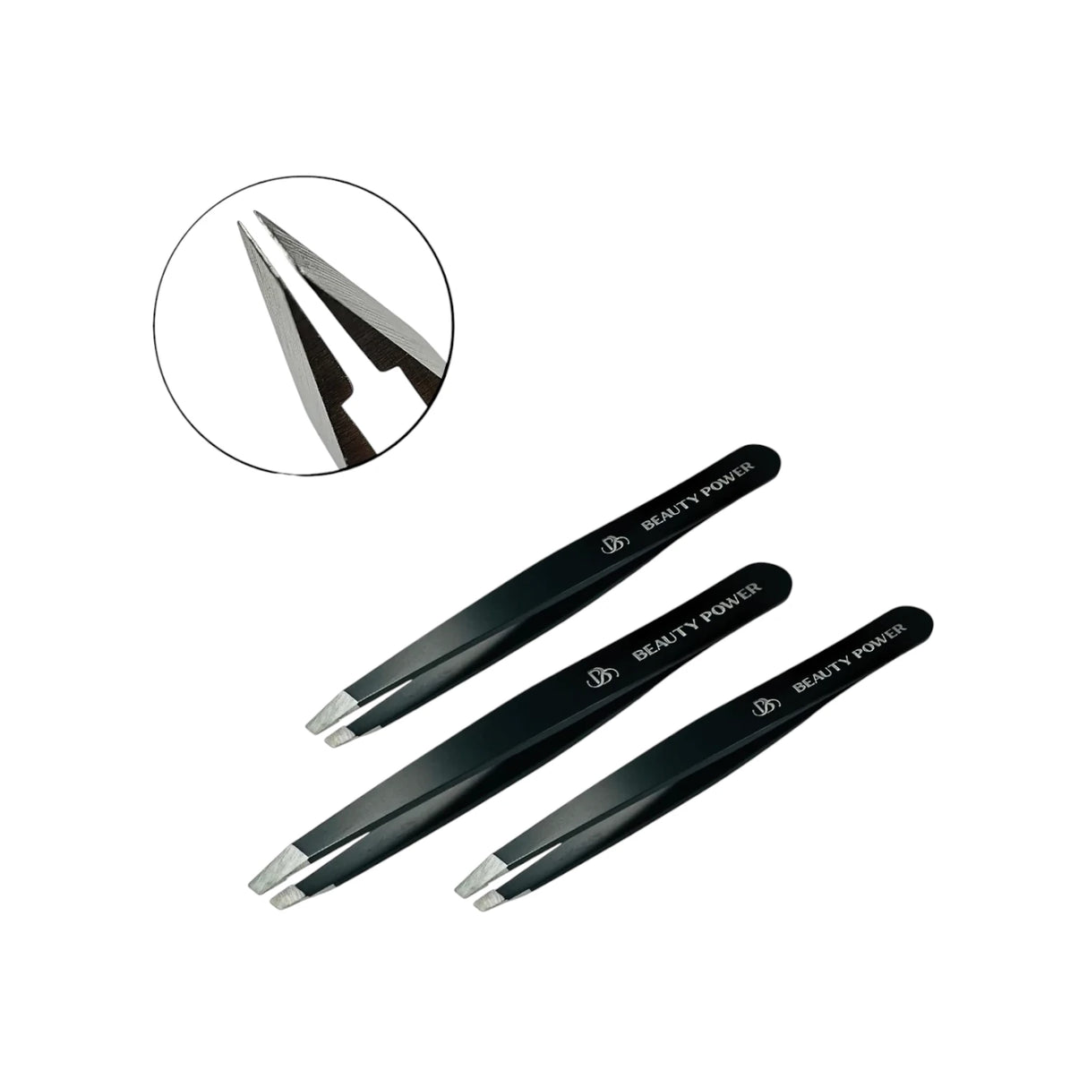 Ultra Precision Slant Eyebrow Tweezers - Set of 3