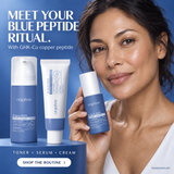 Orgahue Blue Pepti model meet your blue peptide ritual