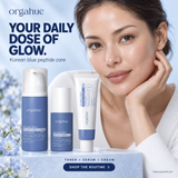 Orgahue Blue Pepti model glow daily dose of glow