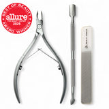 Manicure Set 7 in 1 with Gray Leather Case