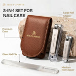 Beauty Power Nail Clippers Set 3-in-1 - Brown - image 2