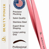 [AMAZON SALE - LAST CHANCE - WHILE SUPPLIES LAST] Precision Slant Eyebrow Tweezers - Pink