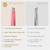 [AMAZON SALE - LAST CHANCE - WHILE SUPPLIES LAST] Precision Slant Eyebrow Tweezers - Pink