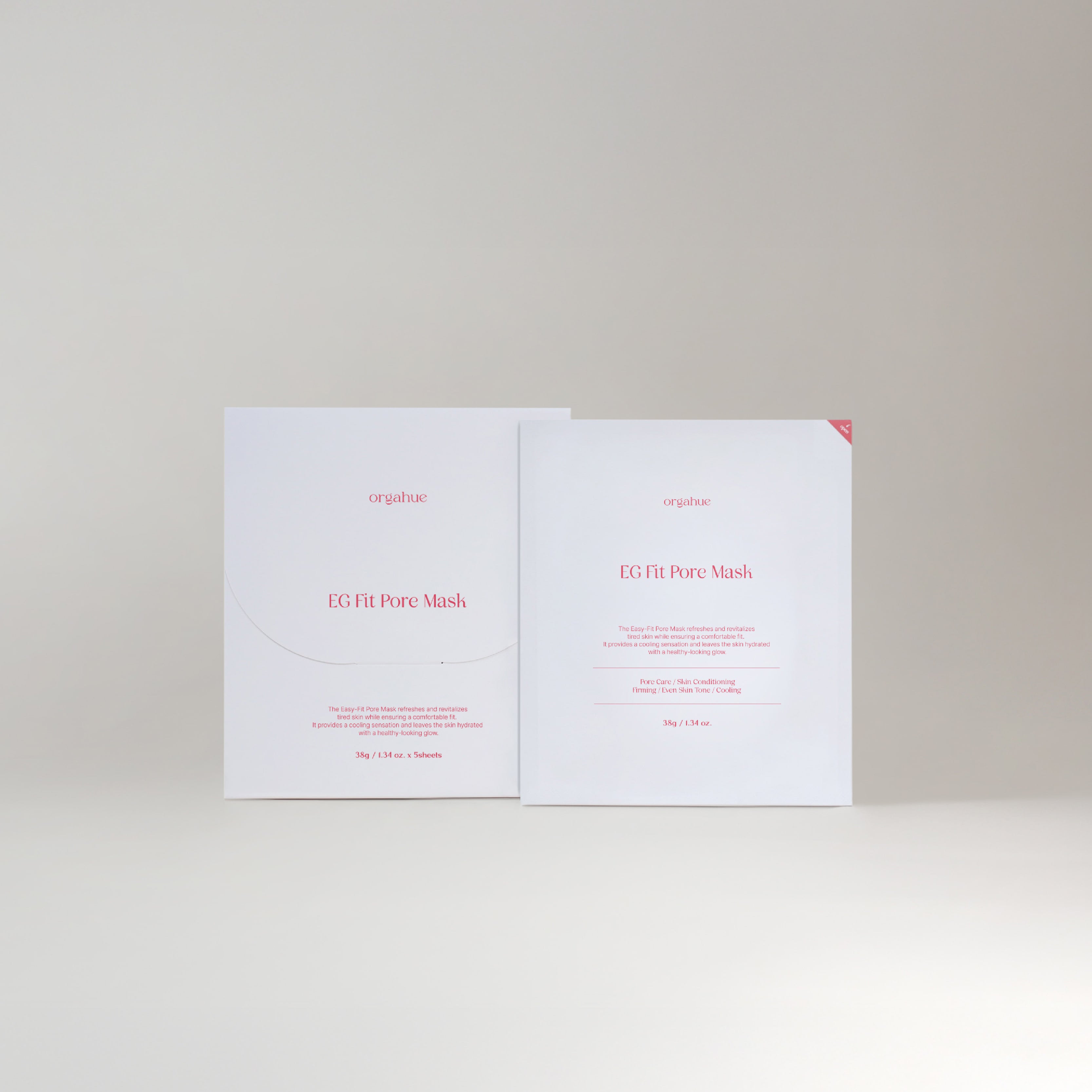 Orgahue EG Fit Pore Tightening Sheet Mask 5-pack box - deep pore cleansing