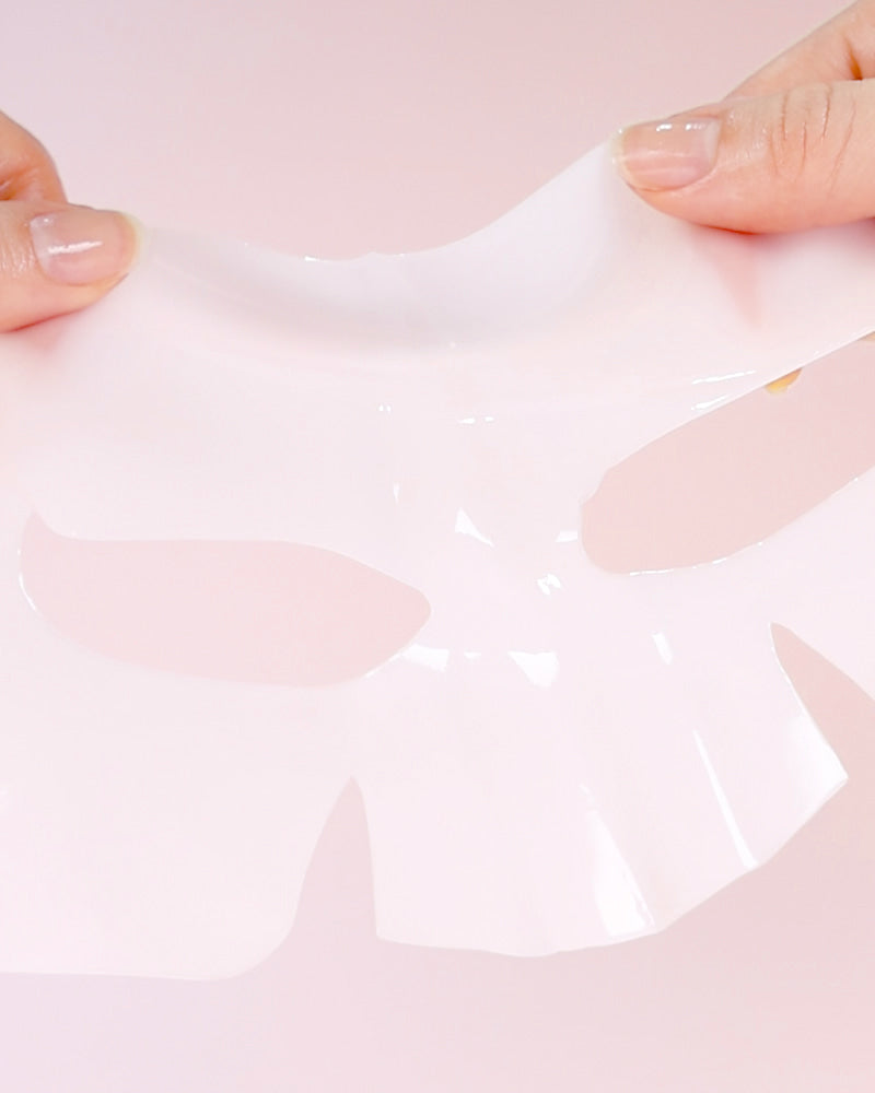 Orgahue EG Fit Pore Mask sheet mask applied to face - pore minimizing