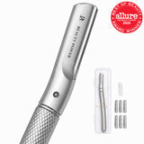 [Allure Best of Beauty 2026 WINNER] Eyebrow Razor with 6 Blades and Travel Case - Silver